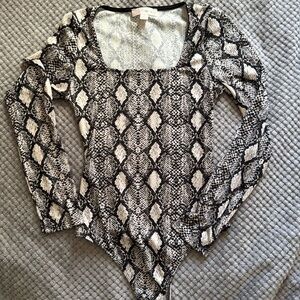 Snake print bodysuit